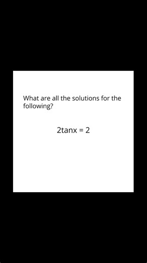 What are all the solutions to the equation? 💙 | #math #mathematics #trigonometry #algebra
