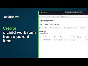 Create a child work item from a parent work item
