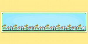 Editable Banner Flower Border