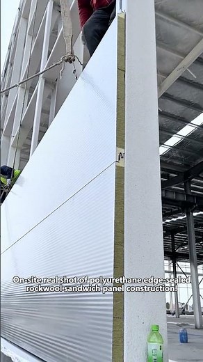 Fast factory exterior wall build – fire-, thermal-insulating & corrosion-resistant panel!