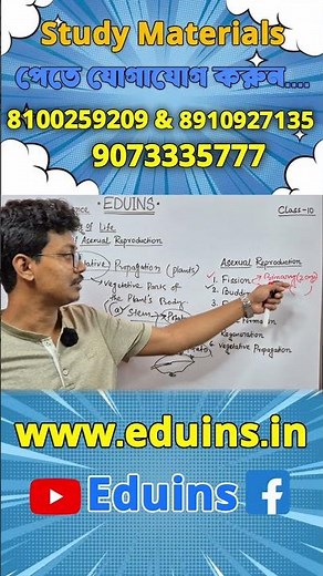 WBBSE CLASS 10 || LIFE SCIENCE|| Chapter-2 Types of Asexual Reproduction