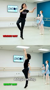 10K views · 223 reactions | To master a smooth turn in adagio, start with these tips: lower your chin to create a grounded look, relax your arm to keep the focus on your balance, and engage your core for steady control. Small adjustments like these bring polish and grace to every turn. Try it out in class! | Runqiao Du Ballet Coaching | Facebook