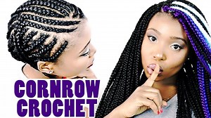 How To: CROCHET BOX BRAIDS For Beginners! (Step By Step Cornrow Method Tutorial) | How To Black Hair