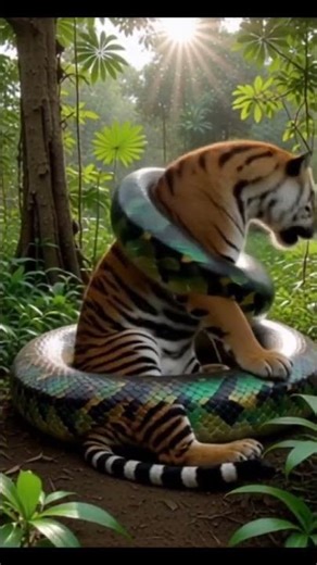 Snake Vs tiger 😱