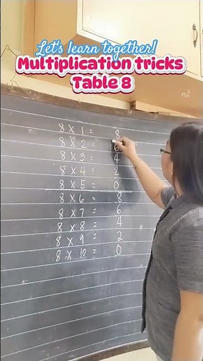 Multiplication tricks Table 8 #math #education