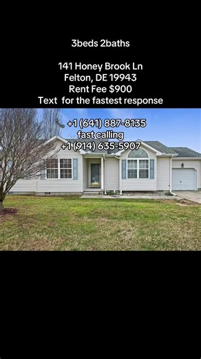 3 beds 2 baths 1,230 sqft 141 Honey Brook Ln, Felton, DE 19943 Welcome to 141 Honey Brook Lane. A home that’s already done the work for you. This beautifully maintained property sits on a quiet street in Felton and delivers what today’s buyers care about most. A brand-new kitchen remodel, a roof replaced in 2022, and a fully fenced-in yard. The big-ticket items? Checked. Inside, the layout flows effortlessly, creating a space that feels open, functional, and easy to live in. Natural light fills