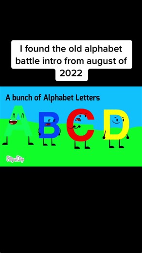 This is when i was gonna make Alphabet Battle a animated show #alphabetbattle #objectshow #intro #fyp