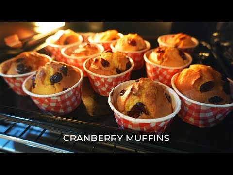 Soft & Fluffy Cranberry Muffins 🧁 Easy Bakery-Style Recipe | Moist, Light & Buttery