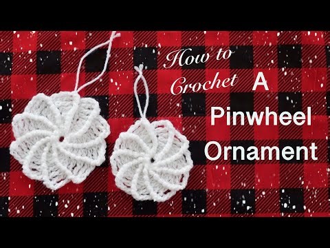 How to Crochet a Pinwheel Ornament | How to Crochet the Lazy Wheel | Corded Single Crochet Tutorial
