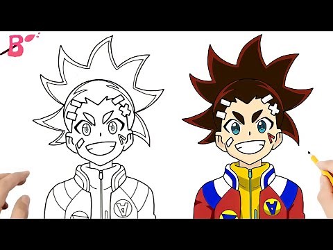 Beyblade Drawing | How to Draw Aiger Akabane step by step