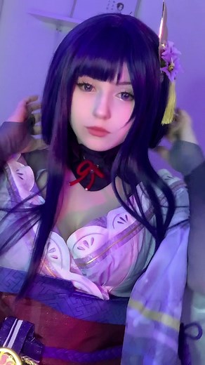 Help the cosplay is so pretty #raidenshogun #genshinimpact #raidenshoguncosplay #baal
