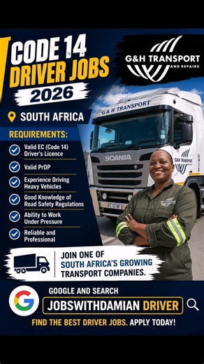 🚛 Code 14 Driver Jobs 2026 | GH Transport Hiring Experienced EC Drivers Apply Today #shorts