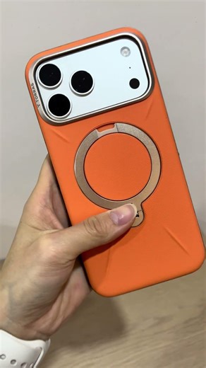 Stop scrolling. Feel this orange iPhone 17 Pro Max case. 🤚🧡 #TORRAS #Q3VegSkin #iPhone17ProMax