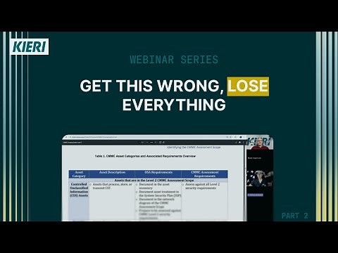 CMMC Scoping Part 2 - CUI Assets and Controlled Unclassified Information