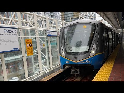 TransLink Mark lll SkyTrain on the Expo Line from Metrotown-Columbia (Car 425-428)