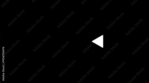 Left-directional arrow loop animation. Fast forward sign moving forward. Road sing arrow. Arrow loading icon animation on black background. Arrow direction the left side.