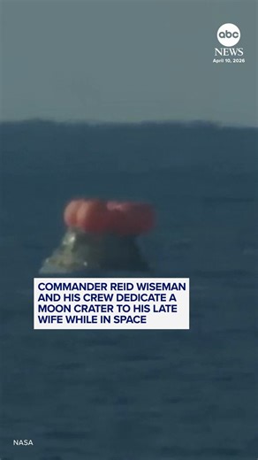 Commander Reid Wiseman and his crew asked permission while in space to name a fresh crater after his late wife, Carroll. Canadian astronaut Jeremy Hansen made the request right before Monday's lunar fly-around. Carroll Wiseman, a neonatal nurse, died of cancer in 2020.