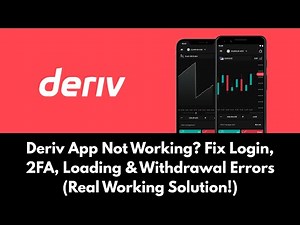 💥 Deriv App Not Working? Here's the Real Fix (Login, 2FA, Withdrawal Errors) Real Working Solution!