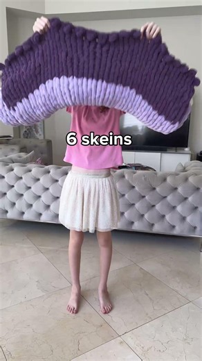 ✨💜 #handknitting #handmade #blanket #fyp #shorts #tiktok #purple #yarn #knitting #hand #handmadeart