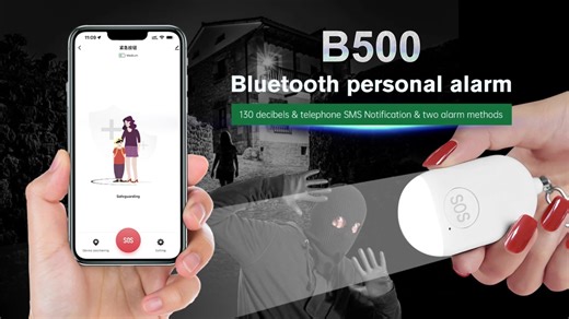 Emergency Panic Alarm Bluetooth Sos Sensor Safety Self Defense Rechargeable Personal Alarm with Gps