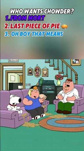 Who wants chowder #familyguy #shorts #funny