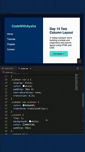 How to Build a Two-Column Layout with HTML + CSS | Day 14 of 30 Days of Mini Projects