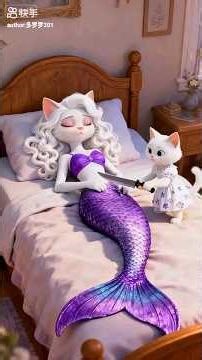 "Mermaid Cat Transformation 🧜‍♀️✨ Cute Baby Cat Helping | Magical Story"