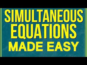 TUTORIAL ON HOW TO SOLVE SIMULTANEOUS EQUATION ( FULL VIDEO)