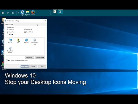 Windows - Stop Desktop Icons Moving