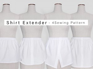 Shirt Extension PDF Sewing Pattern | Layering Skirt With Pockets | Hijab Cover | Booty Shaw L 8 Sizes and Step by Step English Tutorial - Etsy