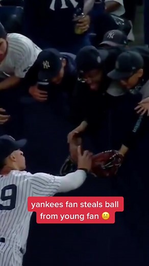 Yankees Fan Steals Ball from Young Fan 😐