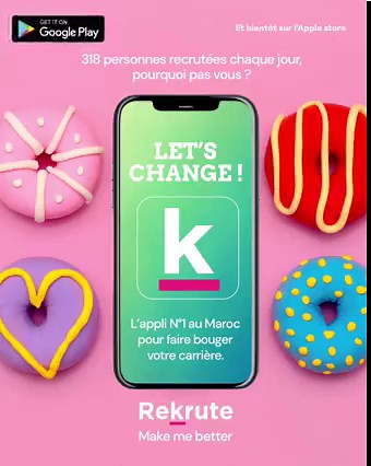 33K views · 410 reactions | Need change ? Let’s change ! L’application ReKrute fait peau neuve. Plus d’opportunités, plus d’offres et la promesse d’une carrière Feel Good, dans votre poche. Téléchargez l’application dès maintenant sur Google Play : https://bit.ly/42HphU6 Bientôt disponible dans l’App Store. | ReKrute.com | Facebook