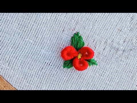 Most gorgeous hand embroidery pattern| how to embroidery| easy bullion stitch for beginners