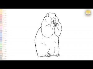 Prairie dog drawing easy | Rodent drawings | How to draw A Groundhog step by step | #artjanag