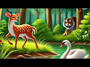 மானும் அன்னபறவையும் Tamil Cartoon videos for kids | Animation videos for children | Fairly Tales