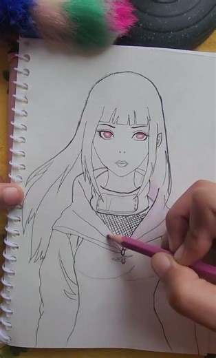 Hinata Hyuga Sketch Tutorial | Easy Anime Drawing#HinataHyuga #AnimeArt #Naruto #narutofans