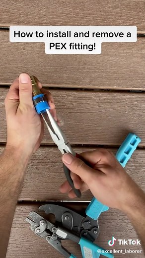 How to install and remove a PEX fitting! #fypシ #fy #howto #diy #lifehack #construction #tutorials #learn
