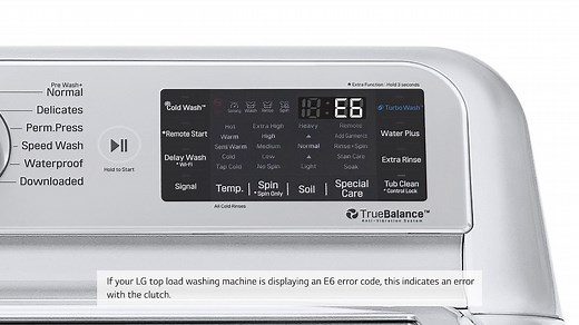 Explaining and Resolving an E6 Error Code on an LG Washing Machine - LG Jordan