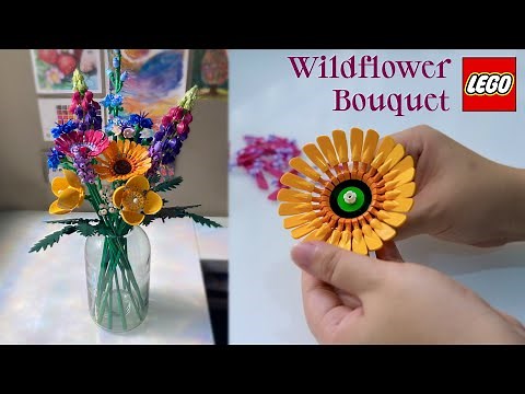LEGO WILDFLOWER BOUQUET 🌼 (unboxing + building process)