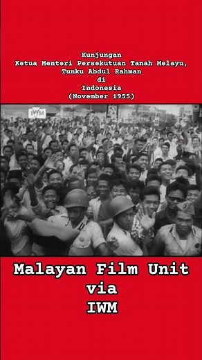 Kunjungan Tunku Abdul Rahman di Indonesia (1955) #shorts