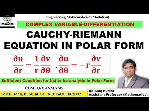 C-R Equations in Polar Form || Polar form of Cauchy-Riemann Equations || Polar Form of C-R Equations