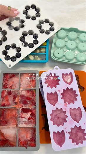 *ASMR* SPRING ICE TRAY RESTOCKS! #asmr #restock #ice #icetray #icecubes #icecube #spring #kitchen