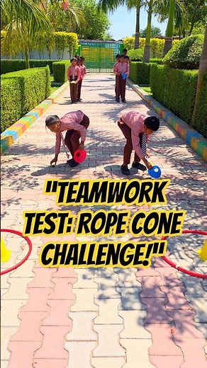This Rope Cone Challenge Will Shock You #teamwork #challenge #shorts