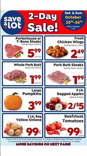 Save a Lot Weekly Ad 10/25 - 10/26