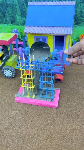 😯 😱Mini Tractor Making Cement Pillar | Amazing Real Working DIY Machine #shorts #youtubeshorts