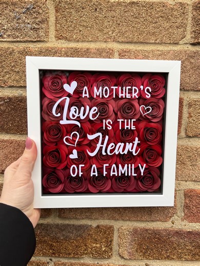 Handmade Paper Flower Shadow Box, Mother's Day Gift - Etsy