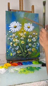 34K views · 696 reactions | Relaxing Daisy Flower Painting | Soothing Acrylic Art for Peaceful Moments | MAY Art. | Facebook