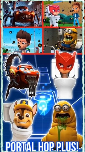 McQueen Scorpion ⚡ PJ Masks Toilet ⚡ Paw Patrol Toilet ⚡ Minions Worms | Tiles Hop #shorts #foryou