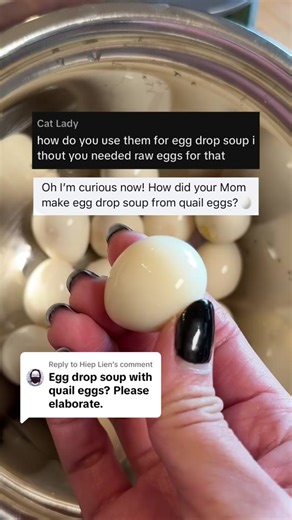 Canned Quail Eggs in Egg Drop Soup Recipe