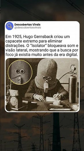 O CAPACETE EXTREMO criado para o FOCO TOTAL em 1925